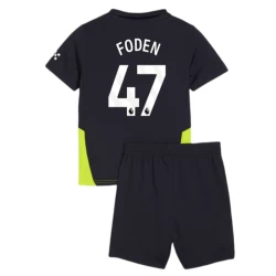 Kinder Manchester City Fußball Trikotsatz 2024-25 Phil Foden #47 Auswärtstrikot