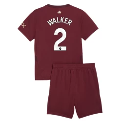 Kinder Manchester City Fußball Trikotsatz Kyle Walker #2 2024-25 Ausweichtrikot