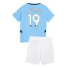 Kinder Manchester City J. Alvarez #19 Fußball Trikotsatz 2024-25 Heimtrikot