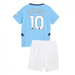 Kinder Manchester City Jack Grealish #10 Fußball Trikotsatz 2024-25 Heimtrikot