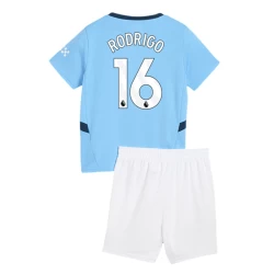 Kinder Manchester City Rodrigo #16 Fußball Trikotsatz 2024-25 Heimtrikot