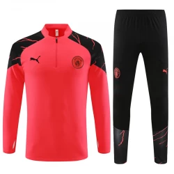 Kinder Manchester City Trainingsanzüge Sweatshirt 2023-24 Orange Rot