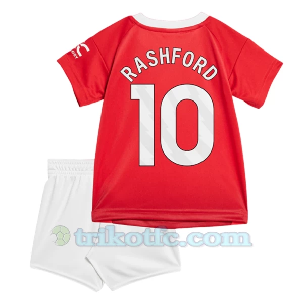 Kinder Manchester United Marcus Rashford #10 Fußball Trikotsatz 2024-25 Heimtrikot