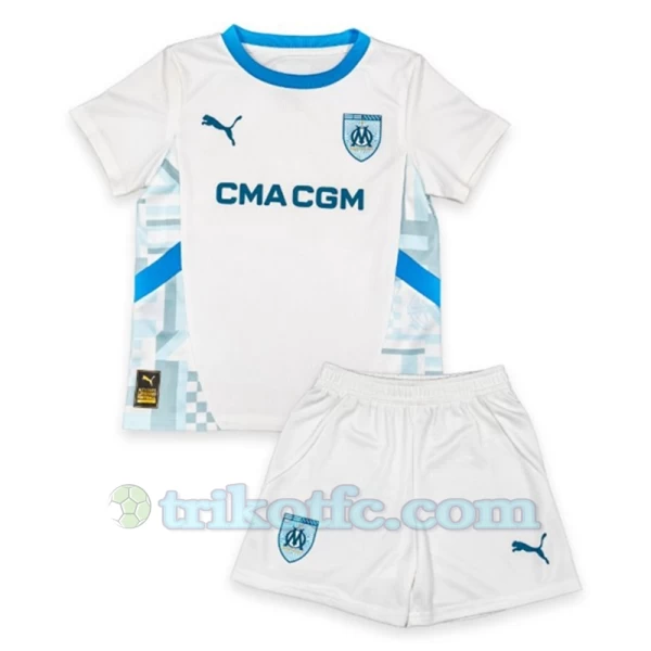 Kinder Olympique de Marseille Fußball Trikotsatz 2024-25 Heimtrikot