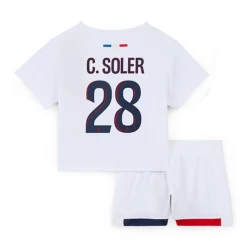 Kinder Paris Saint-Germain PSG Fußball Trikotsatz 2024-25 C.Soler #28 Auswärtstrikot