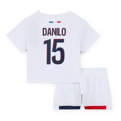 Kinder Paris Saint-Germain PSG Fußball Trikotsatz 2024-25 Danilo #15 Auswärtstrikot