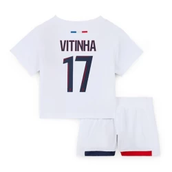 Kinder Paris Saint-Germain PSG Fußball Trikotsatz 2024-25 Vitinha #17 Auswärtstrikot