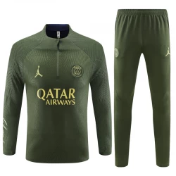 Kinder Paris Saint-Germain PSG Trainingsanzüge Sweatshirt 2023-24 Grün Player Version