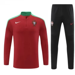 Kinder Portugal Trainingsanzüge Sweatshirt 2024-25 Rot Player Version