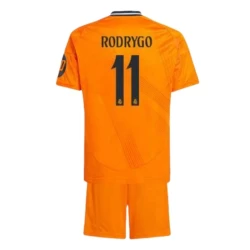 Kinder Real Madrid Fußball Trikotsatz 2024-25 HP Rodrygo #11 Auswärtstrikot