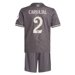 Kinder Real Madrid Fußball Trikotsatz Carvajal #2 2024-25 HP Ausweichtrikot