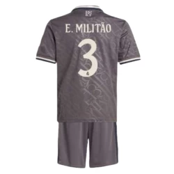 Kinder Real Madrid Fußball Trikotsatz E.Militao #3 2024-25 Ausweichtrikot