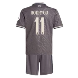 Kinder Real Madrid Fußball Trikotsatz Rodrygo #11 2024-25 HP Ausweichtrikot