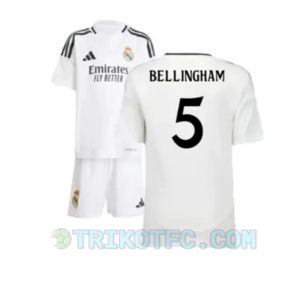 Kinder Real Madrid Jude Bellingham #5 Fußball Trikotsatz 2024-25 Heimtrikot