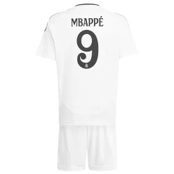 Kinder Real Madrid Mbappe #9 Fußball Trikotsatz 2024-25 Heimtrikot