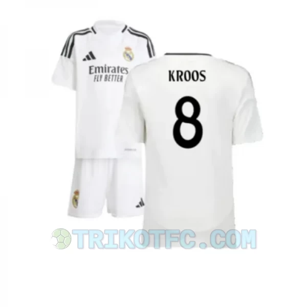 Kinder Real Madrid Toni Kroos #8 Fußball Trikotsatz 2024-25 Heimtrikot