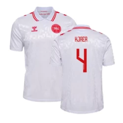 Kjaer #4 Dänemark Fußballtrikot EM 2024 Auswärtstrikot Herren