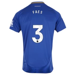 Leicester City Faes #3 Fußballtrikot 2024-25 Heimtrikot Herren