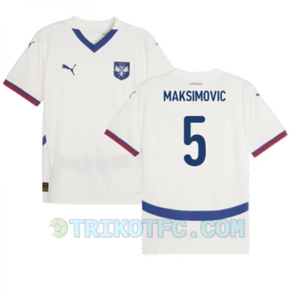 Maksimovic #5 Serbien Fußballtrikots EM 2024 Auswärtstrikot Herren