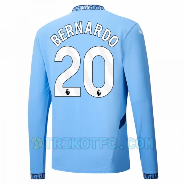 Manchester City Bernardo Silva #20 Fußballtrikots 2024-25 Heimtrikot Herren Langarm