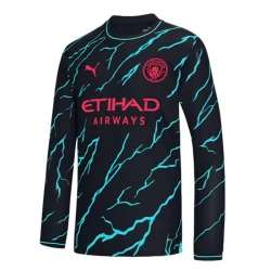 Manchester City Fußballtrikot 2023-24 Ausweichtrikot Herren Langarm