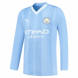 Manchester City Fußballtrikot 2023-24 Heimtrikot Herren Langarm