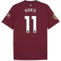 Manchester City Fußballtrikot 2024-25 Jérémy Doku #11 Auswärtstrikot Herren