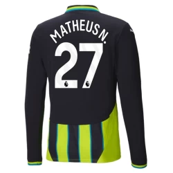 Manchester City Fußballtrikot 2024-25 Matheus N. #27 Auswärtstrikot Herren Langarm