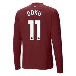 Manchester City Fußballtrikot Jérémy Doku #11 2024-25 Ausweichtrikot Herren Langarm