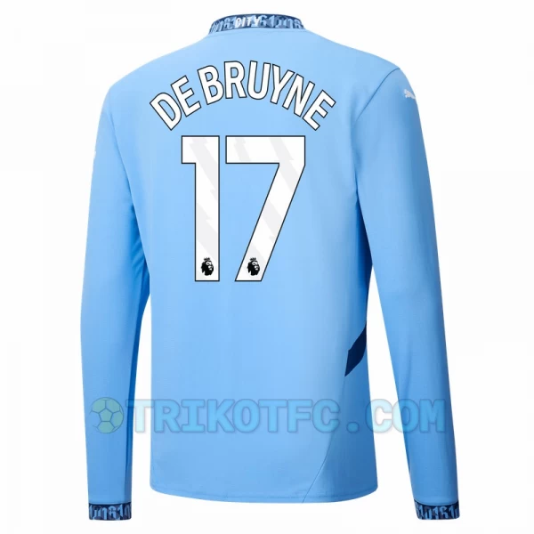 Manchester City Kevin De Bruyne #17 Fußballtrikots 2024-25 Heimtrikot Herren Langarm