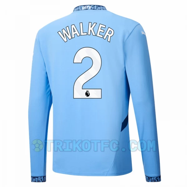 Manchester City Kyle Walker #2 Fußballtrikots 2024-25 Heimtrikot Herren Langarm