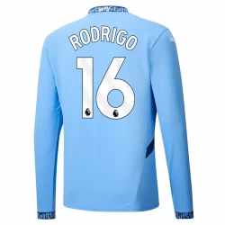 Manchester City Rodrigo #16 Fußballtrikot 2024-25 Heimtrikot Herren Langarm