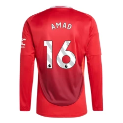 Manchester United Amad #16 Fußballtrikot 2024-25 Heimtrikot Herren Langarm