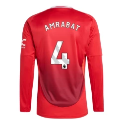 Manchester United Amrabat #4 Fußballtrikot 2024-25 Heimtrikot Herren Langarm