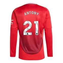 Manchester United Antony #21 Fußballtrikot 2024-25 Heimtrikot Herren Langarm