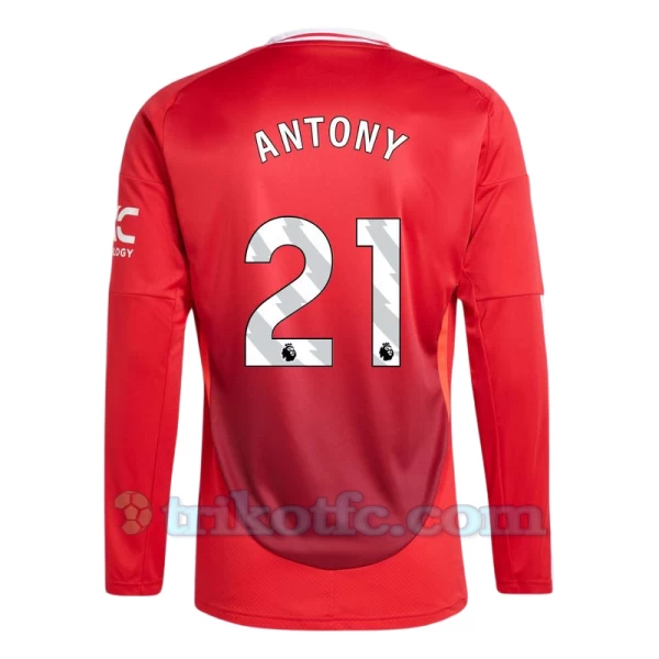 Manchester United Antony #21 Fußballtrikot 2024-25 Heimtrikot Herren Langarm