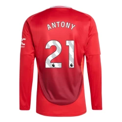 Manchester United Antony #21 Fußballtrikots 2024-25 Heimtrikot Herren Langarm