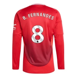 Manchester United Bruno Fernandes #8 Fußballtrikot 2024-25 Heimtrikot Herren Langarm