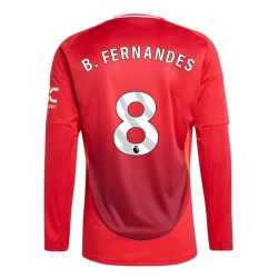 Manchester United Bruno Fernandes #8 Fußballtrikots 2024-25 Heimtrikot Herren Langarm