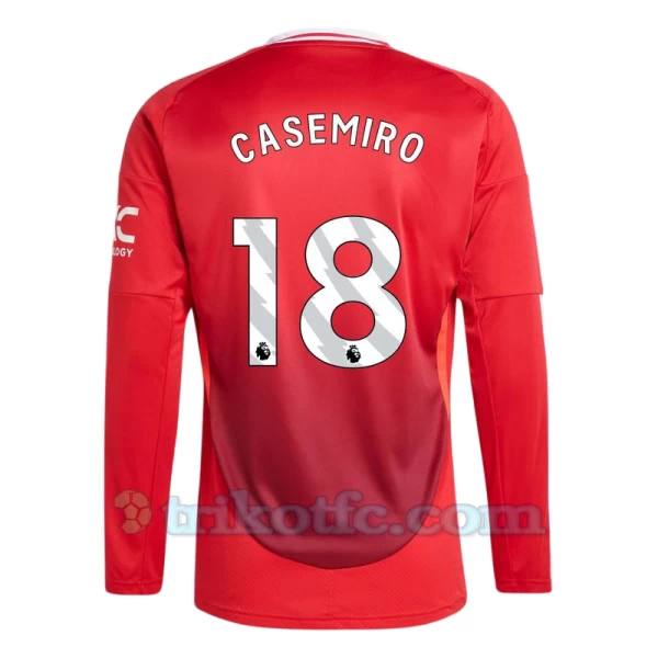 Manchester United Casemiro #18 Fußballtrikot 2024-25 Heimtrikot Herren Langarm