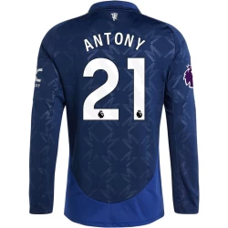 Manchester United Fußballtrikot 2024-25 Antony #21 Auswärtstrikot Herren Langarm