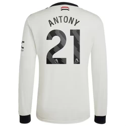 Manchester United Fußballtrikot Antony #21 2024-25 Ausweichtrikot Herren Langarm