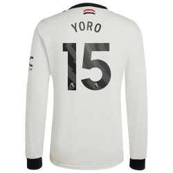 Manchester United Fußballtrikot Yoro #15 2024-25 Ausweichtrikot Herren Langarm