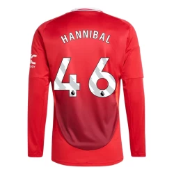 Manchester United Hannibal #46 Fußballtrikot 2024-25 Heimtrikot Herren Langarm