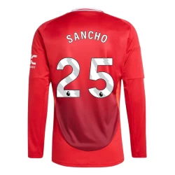 Manchester United Jadon Sancho #25 Fußballtrikot 2024-25 Heimtrikot Herren Langarm