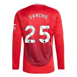 Manchester United Jadon Sancho #25 Fußballtrikots 2024-25 Heimtrikot Herren Langarm