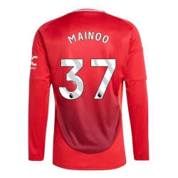 Manchester United Kobbie Mainoo #37 Fußballtrikot 2024-25 Heimtrikot Herren Langarm