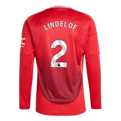 Manchester United Lindelof #2 Fußballtrikot 2024-25 Heimtrikot Herren Langarm