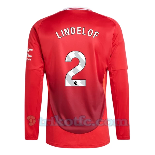 Manchester United Lindelof #2 Fußballtrikot 2024-25 Heimtrikot Herren Langarm