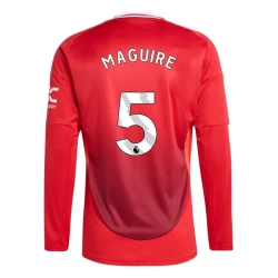 Manchester United Maguire #5 Fußballtrikots 2024-25 Heimtrikot Herren Langarm
